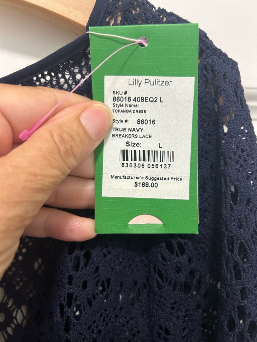 Lilly Pulitzer Navy Crochet Sheath Dress - Picture 5 of 11